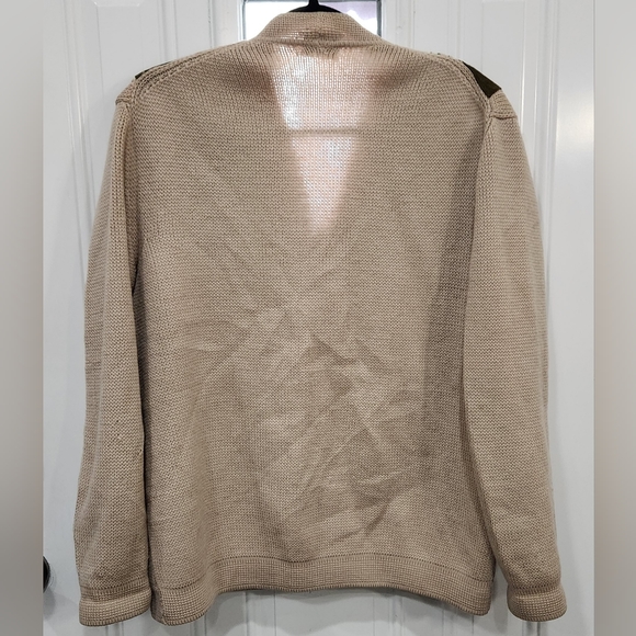 Vintage Baskins Made in Italy men's brown green sweater cardigan size La… - Picture 14 of 15